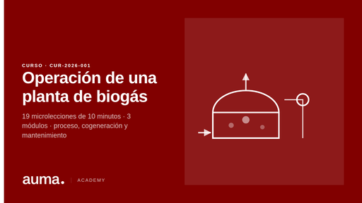 Operación de una planta de biogás: proceso, cogeneración y mantenimiento del motor